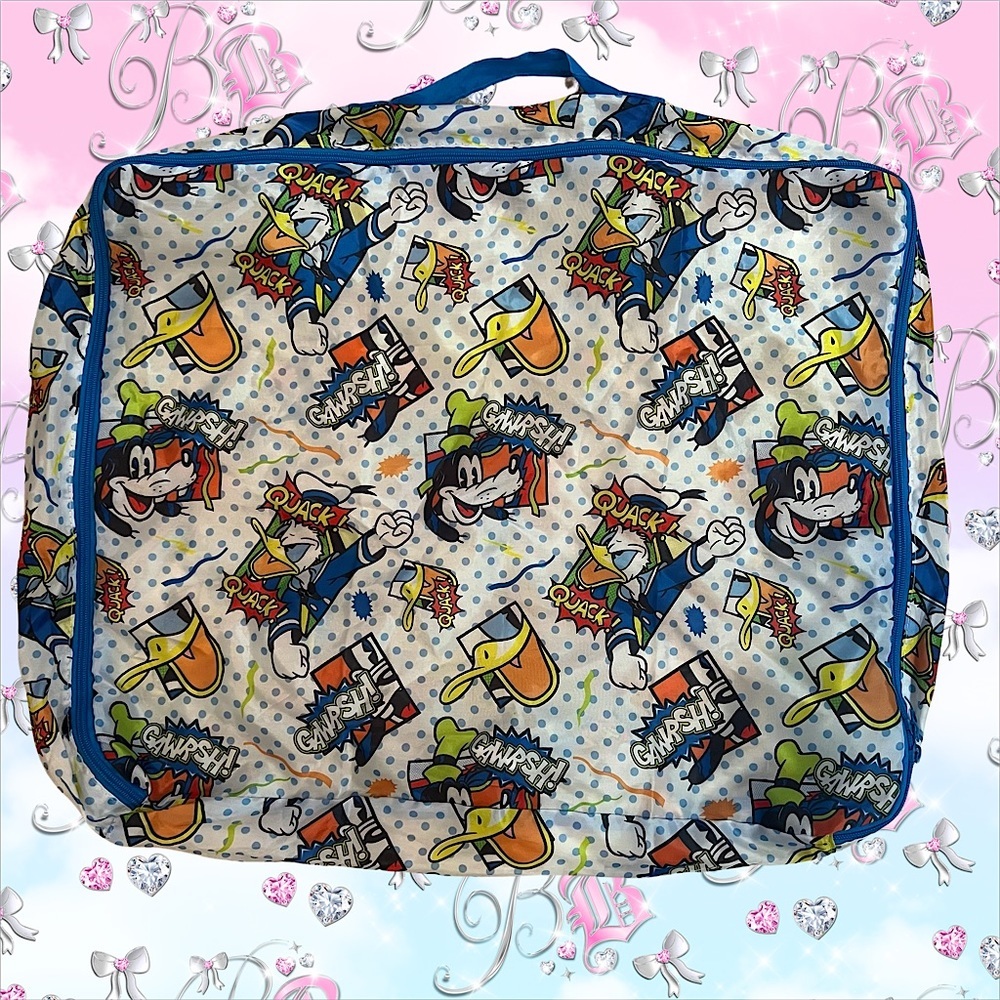 Disney parks Hong Kong bag Donald Duck blue white multicolor lightweight duffle